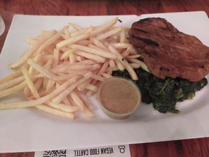 Vegan steak at The Vegan Regime in Istanbul