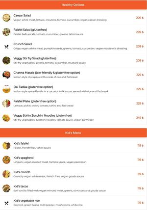 Menu (Dec/2023) at The Vegan Regime in Istanbul