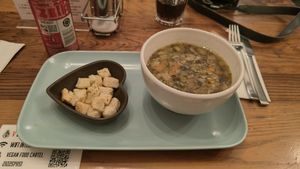 Veggie soup at The Vegan Regime in Istanbul