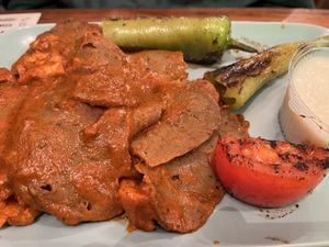 Seitan dish  at The Vegan Regime in Istanbul