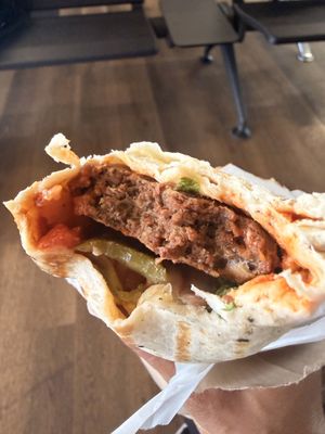 Köfte wrap  at The Vegan Regime in Istanbul