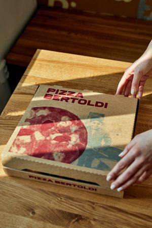 Box for Pizza at Pizza Bertoldi in Prague