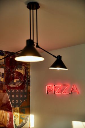 Pizza light at Pizza Bertoldi in Prague