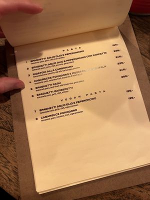 Menu March 2023  at Pizza Bertoldi in Prague