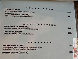 Desserts at Pizza Bertoldi in Prague