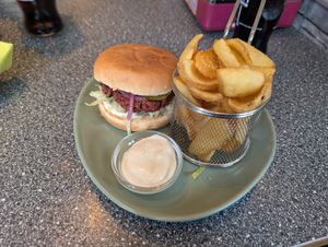 Vegan Beef Burger at Dimi's Diner in Sindelfingen