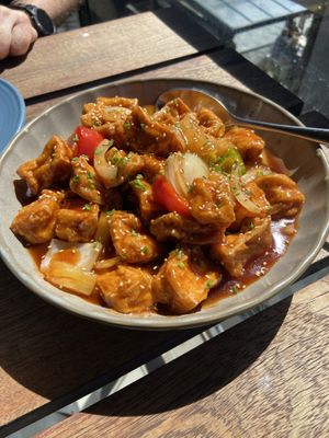 Sweet and sour tofu  at Midnight Shanghai in Christchurch