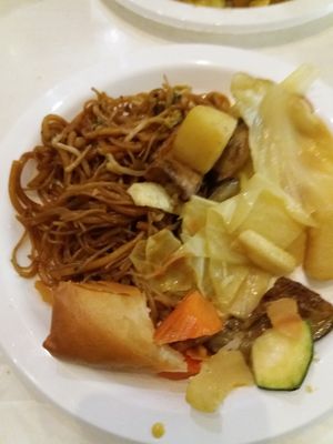 Noodles and curried veggie at Divine Realm Vegie Delight in Point Cook