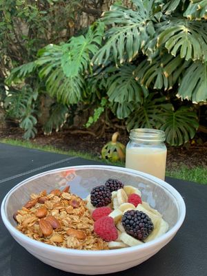 Granola bowl at Puerto Pulsus in Mexico City
