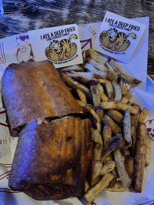 Vegan Deep Fried Cheese Coney  at Northside Yacht Club in Cincinnati