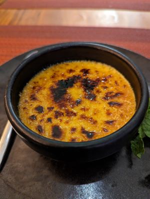 Creme brulee at Element Vegetarian in Phnom Penh