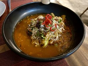 Smoked eggplant  #Veganuary at Element Vegetarian in Phnom Penh