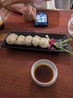 Steamed Vegan Chinese Dumplings at Element Vegetarian in Phnom Penh