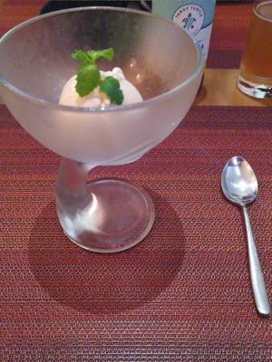 Cinnamon ice cream at Element Vegetarian in Phnom Penh