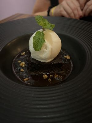 Chocolate cake   at Element Vegetarian in Phnom Penh