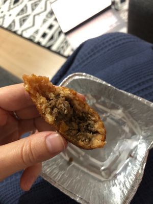 Vegan icli kofte (vegan minced meat dumpling) at Vegan Eskisehir in Eskisehir