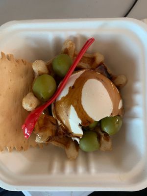 Miyokos cheese is their vegan option. It was delicious   at The Oregon Cheese Cave in Phoenix