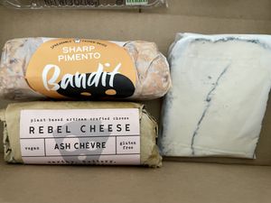 Vegan cheeses   at The Oregon Cheese Cave in Phoenix