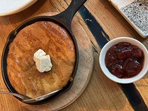 corn bread + strawberry jam at Cadence in New York City