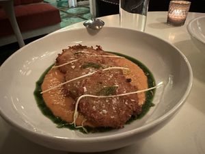 Fried green tomatoes   at Cadence in New York City