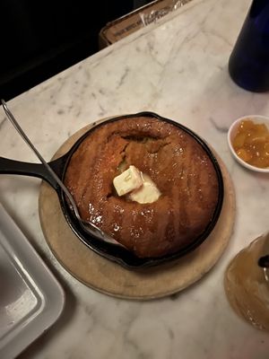 Cornbread. I usually don’t like dense cornbread like this but it actually fits the menu well.  at Cadence in New York City