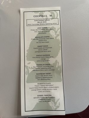 Cocktails  at Cadence in New York City