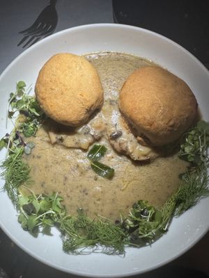 Sourdough biscuits and gravy   at Cadence in New York City