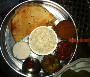 north indian thali at Khana Khazana in Bangkok
