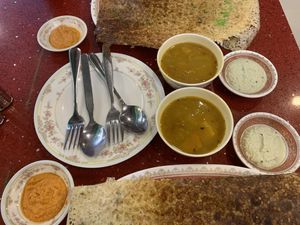 Sambhar and Chutneys at Khana Khazana in Bangkok