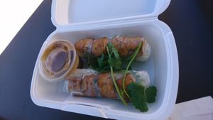 Tofu spring rolls with peanut sauce at Vermicelli Vietnamese Cuisine in Jackson