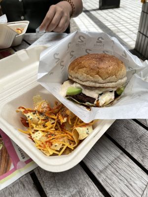 Their must try Vegan burger  at 2foods - Ark Hills in Tokyo