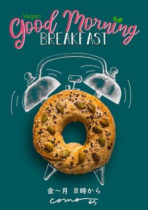 vegan morning flyer at Como Es Imaizumi コモエス今泉 in Fukuoka