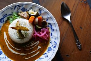 vegan dal curry at Como Es Imaizumi コモエス今泉 in Fukuoka