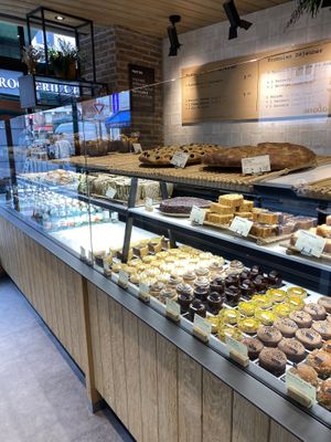 Some of the food on display  at Land & Monkeys - Pernety in Paris