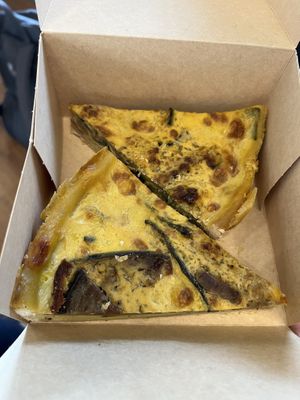 Quiche legumes  at Land & Monkeys - Pernety in Paris