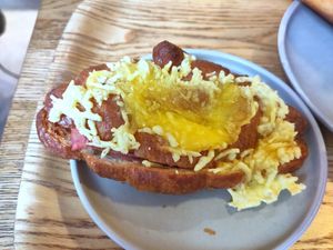 Ham and cheese croissant at Land & Monkeys - Pernety in Paris