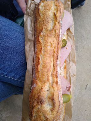 Vegan ham sandwich at Land & Monkeys - Pernety in Paris