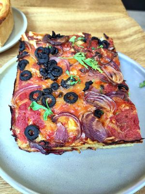 Focaccia at Land & Monkeys - Pernety in Paris