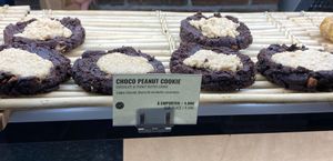 Their new chocolate & peanut cookie 🥜  at Land & Monkeys - Pernety in Paris