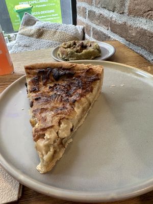 Quiche Lorraine and Chimp Cookie  at Land & Monkeys - Pernety in Paris