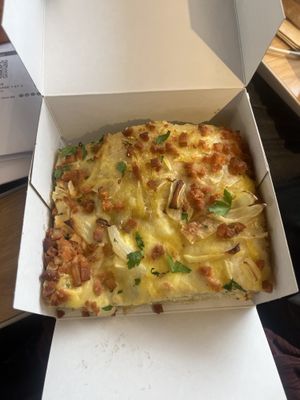 Foccacia de fromage et jambon   at Land & Monkeys - Pernety in Paris