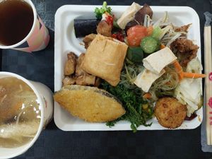 Big delicious portion for two ($ 220) at Shou-Yu Vegetarian Buffet in Kaohsiung