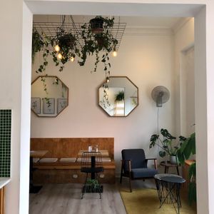 Coffea seating space at Coffea in Berlin