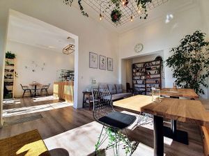 Coffea seating space at Coffea in Berlin