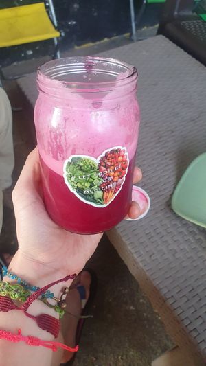 Red juice #1 at Juice For Life in Puerto Viejo De Talamanca