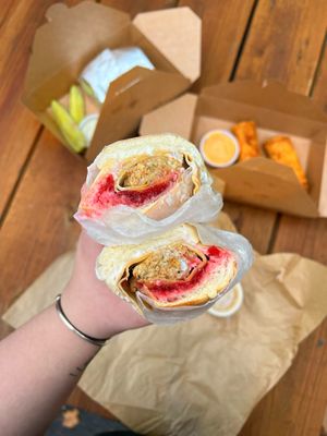 Thanksgiving wrap! Amazing. at PiANTA in Providence