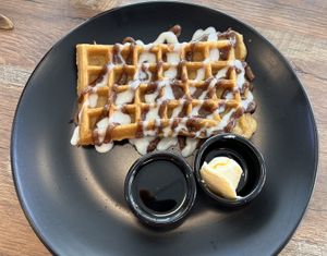 Belgian waffle    at PiANTA in Providence