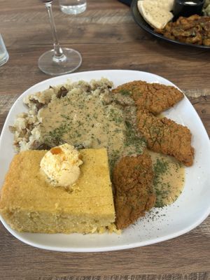 Country chicken. Corn bread with apricot butter was special!   at PiANTA in Providence