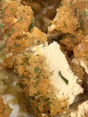 Amazing vegan chicken! Texture was spot on.  at PiANTA in Providence