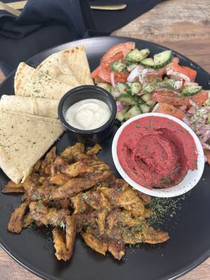Shawarma plate.   at PiANTA in Providence